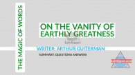 On the Vanity of Earthly Greatness -1