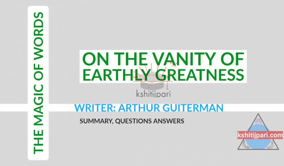 On the Vanity of Earthly Greatness -1